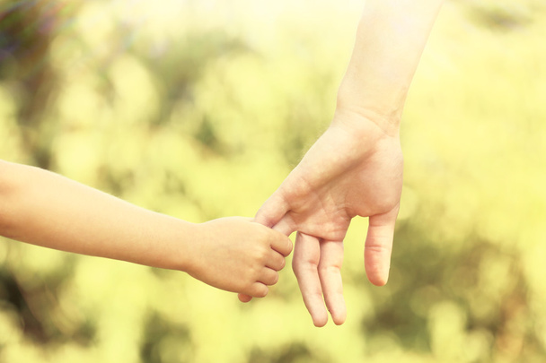 Father and daughter hands - Foto, Imagem