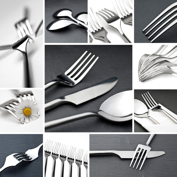 Table cutlery collage - Photo, Image