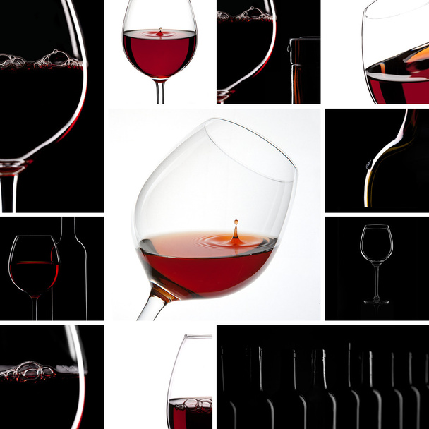 Collage vino rosso nero
 - Foto, immagini