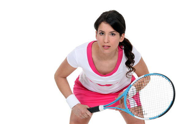 woman with tennis racket - Fotoğraf, Görsel