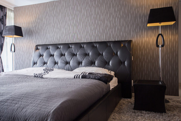 Modern and cozy bedroom - Fotoğraf, Görsel