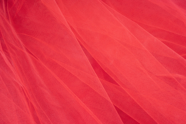 Saten kumaş arka plan üzerinde renkli tül - Fotoğraf, Görsel