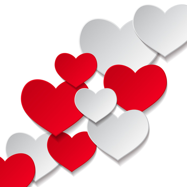 hearts white background - Vector, Image