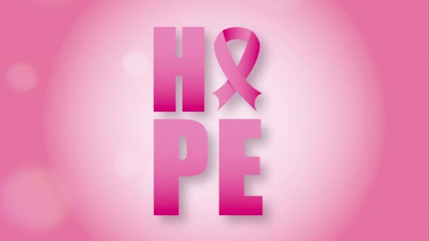 Breast cancer awareness design - Footage, Video