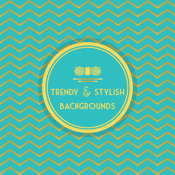 Golden and Aqua trendy and stylish decoration background with border tag - Vector, Image