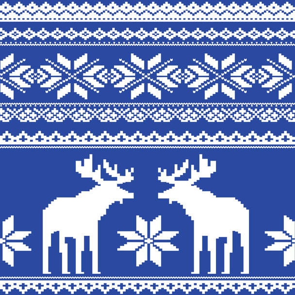 seamless  pattern with deers - Vector, Image