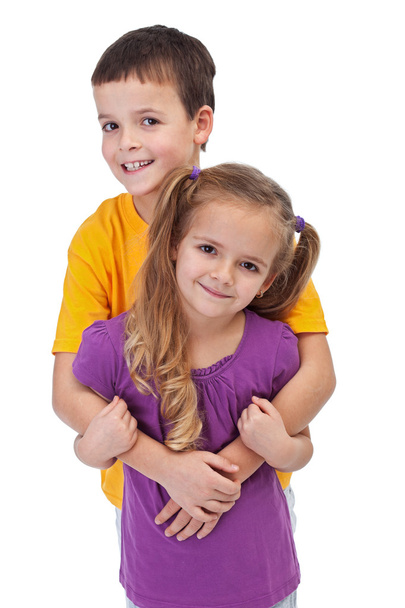 Loving siblings - isolated - Photo, image
