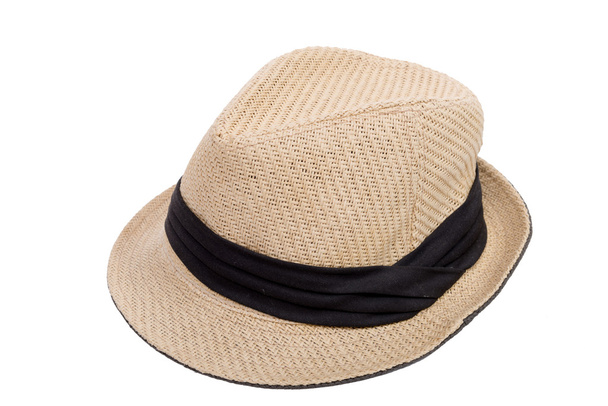 béžový klobouk s černou stuhou  - Fotografie, Obrázek