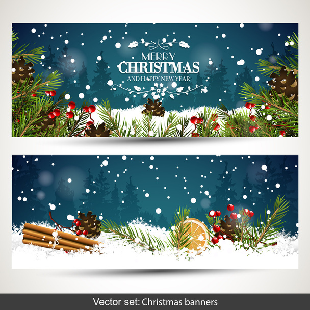 Christmas traditional banners - ベクター画像