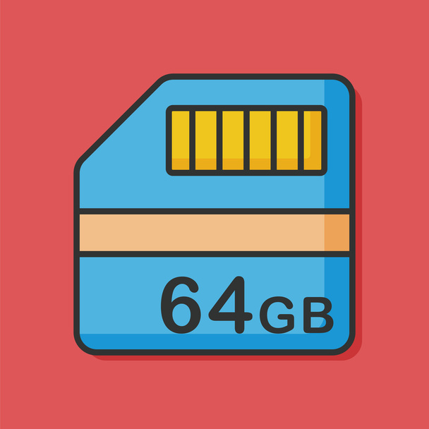 Memory Cards icon vector - Vetor, Imagem