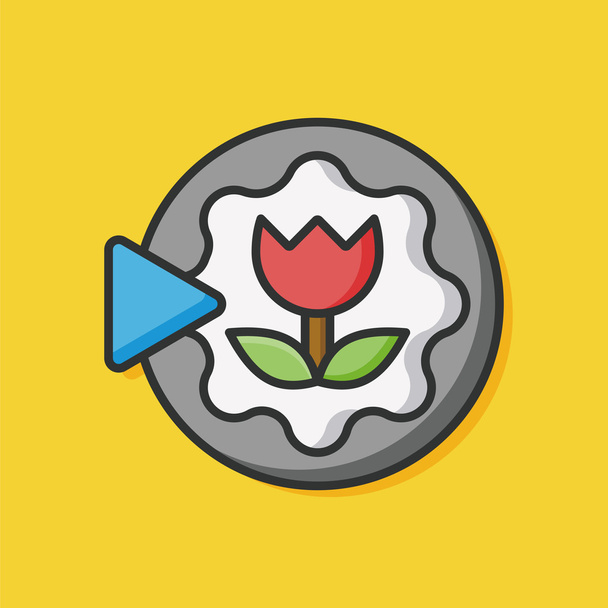 Camera flower mode icon - Vektor, obrázek