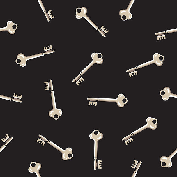 Seamless vector pattern of the silver key - ベクター画像