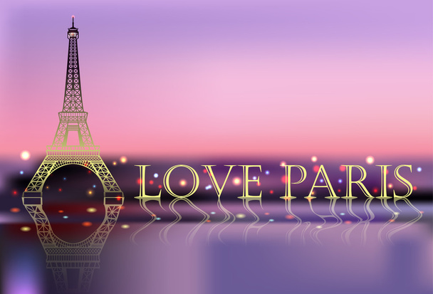 Paris Fransa moda kartpostal, hoş geldiniz - Vektör, Görsel