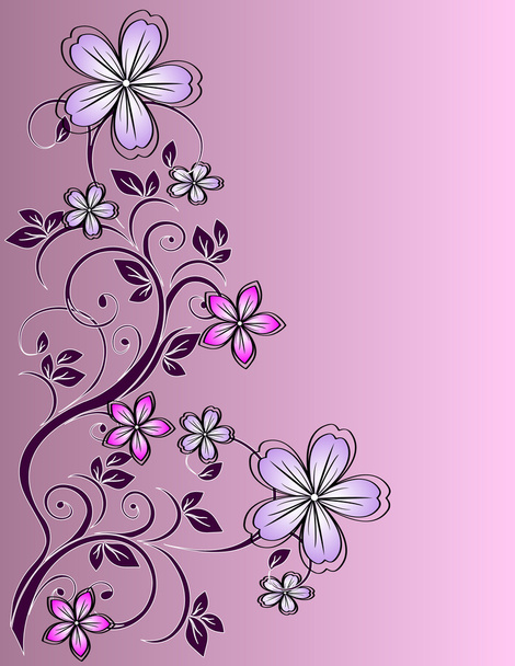 Floral vector decor - Вектор,изображение