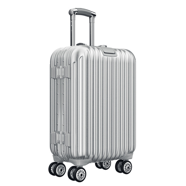 Big silver luggage - 写真・画像