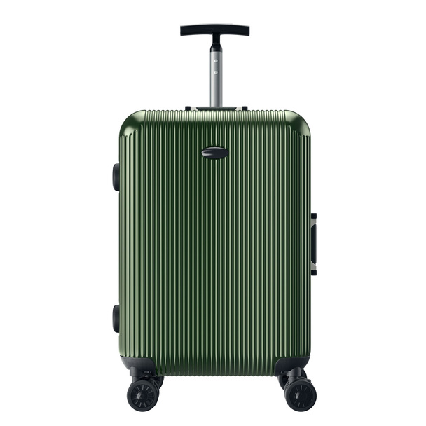 Green luggage for travel, front view - Fotó, kép