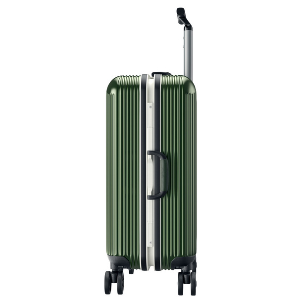 Metal luggage green, side view - Foto, Imagen