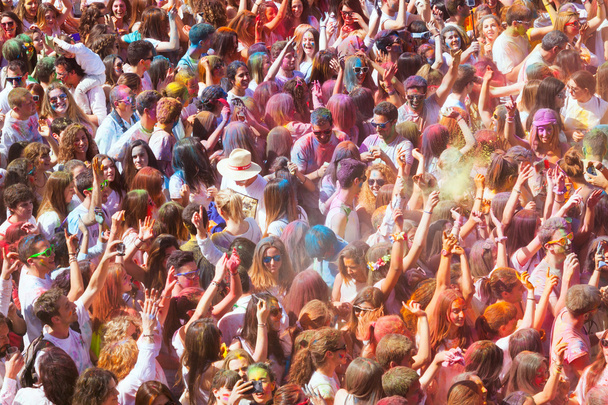 Festival de los colores Holi in Barcelona - Photo, Image