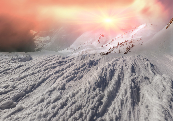 beautiful winter mountains - Фото, зображення