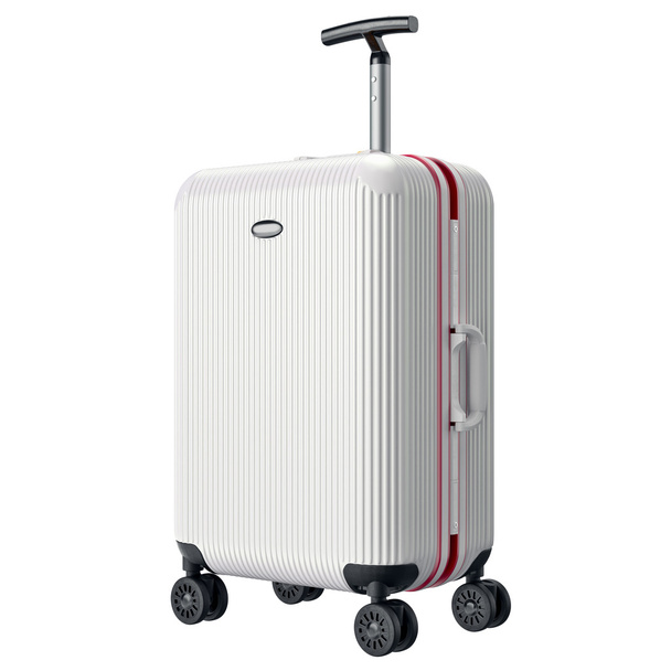 White metal luggage for travel - Zdjęcie, obraz