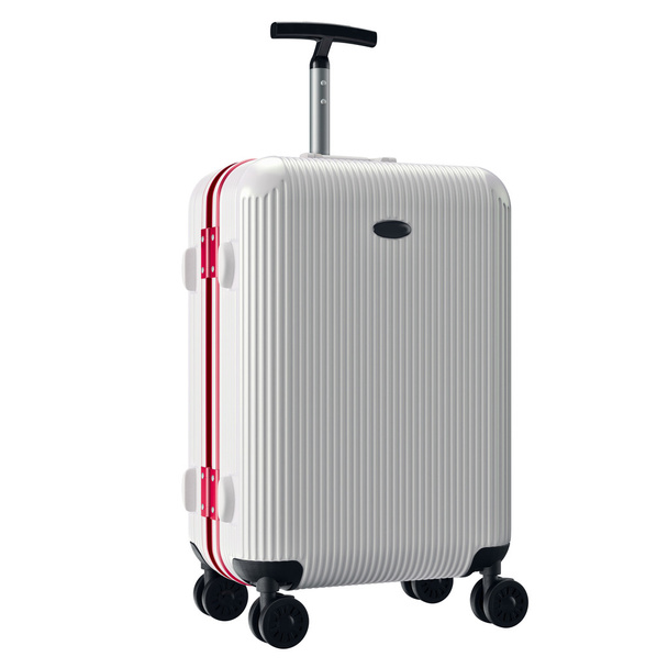 White metallic luggage - Foto, imagen