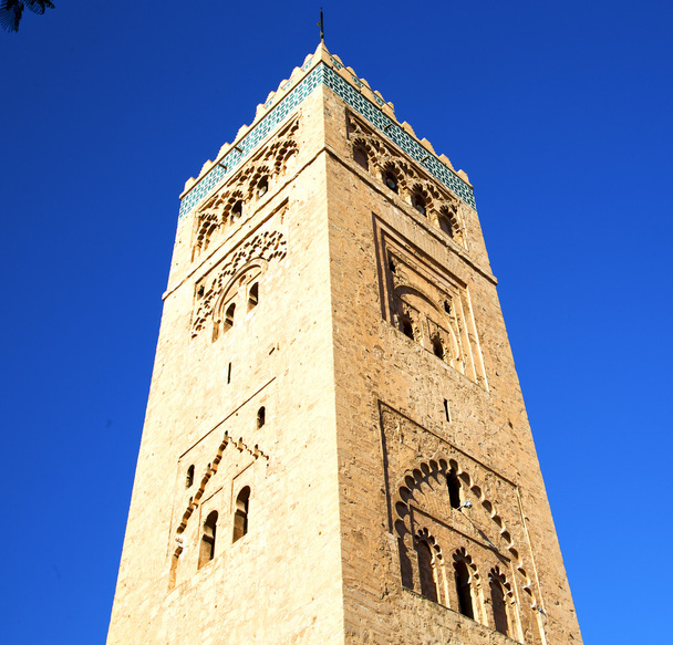history in maroc africa  minaret religion and the blue     sky - Photo, Image