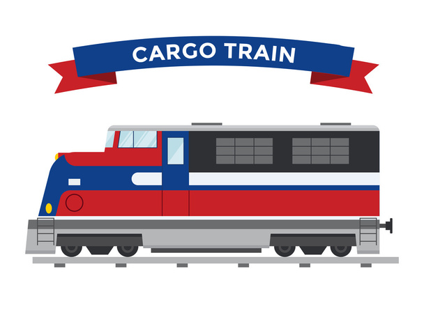 Пассажирский и транспортный поезд
 - Вектор,изображение