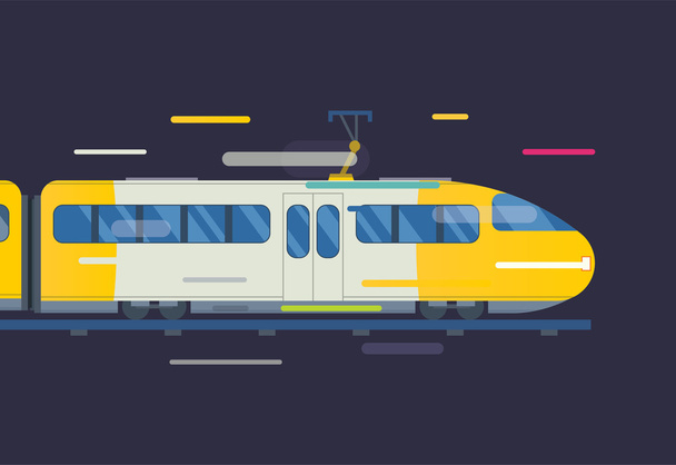 Tren de pasajeros y transporte
 - Vector, imagen