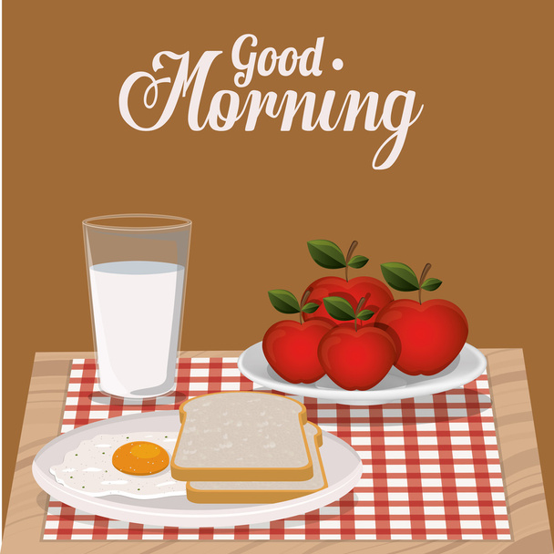 Guten Morgen Frühstück Design - Vektor, Bild