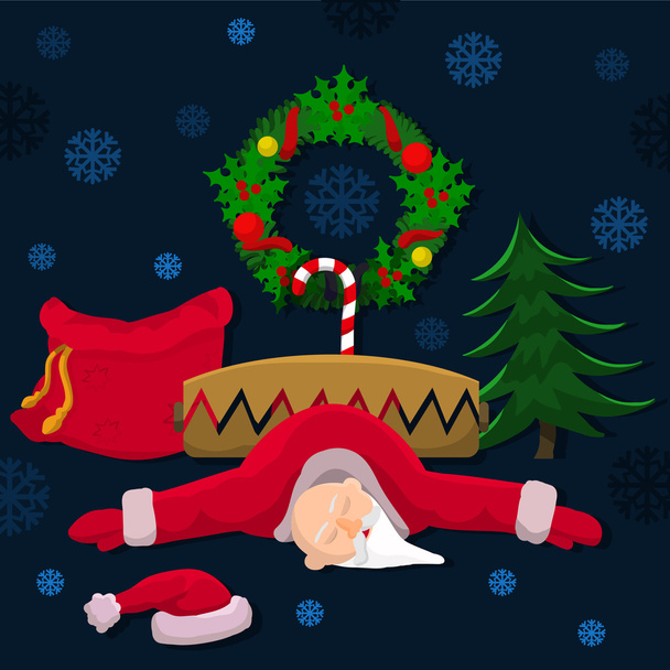 Бідний Санта Клаус в пастку - Вектор, зображення