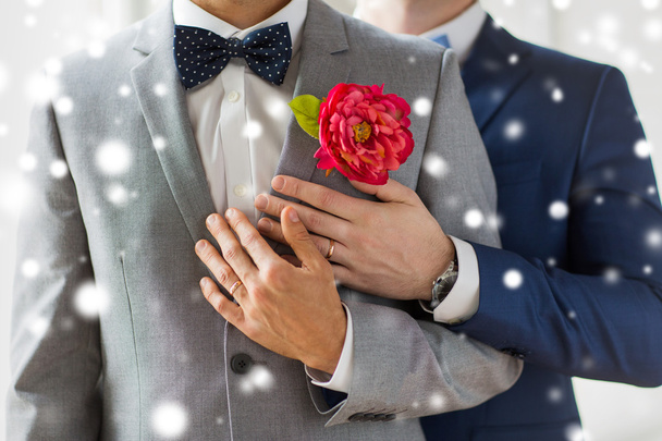 close up of happy male gay couple - Photo, image