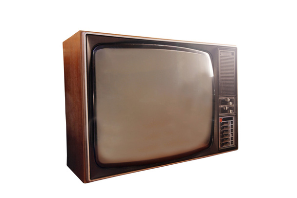 Старый телевизор изолирован
 - Фото, изображение