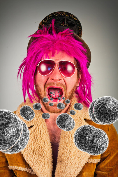 Άνθρωπος βακτήρια στο στόμα - Φωτογραφία, εικόνα