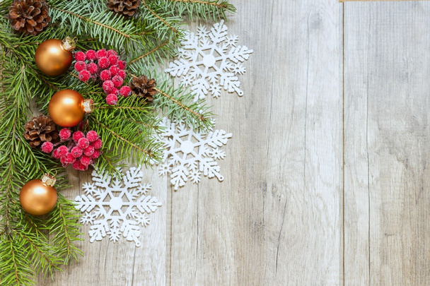 木の板のクリスマス装飾 - 写真・画像