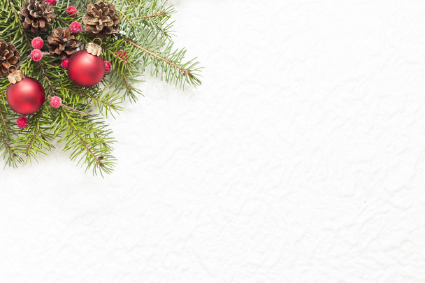 Decorazione natalizia su sfondo bianco - Foto, immagini