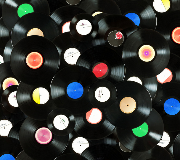 vinyl records achtergrond - Foto, afbeelding
