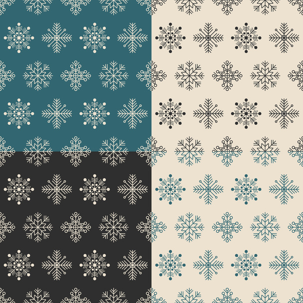 Set of Christmas and New year seamless patterns - Vector, Image