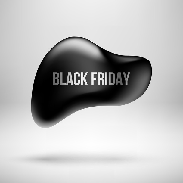 Black Friday Sale Bubble Badge - Vector, imagen