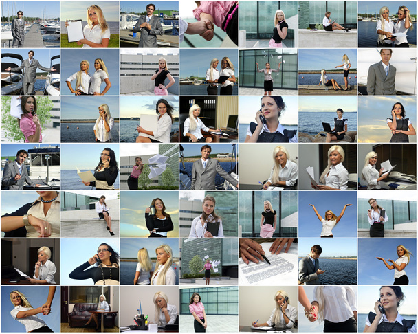 Business-Collage. aus 49 Fotos. - Foto, Bild