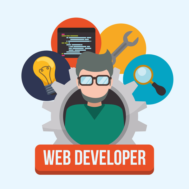 Web developer design  - Vector, Image