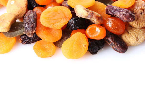 Dried fruits isolated on white - Foto, imagen