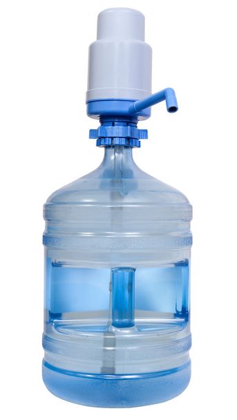 Bottiglia di acqua potabile con dispenser pompa manuale
 - Foto, immagini