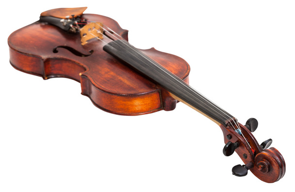 old fiddle isolated on white - Photo, Image