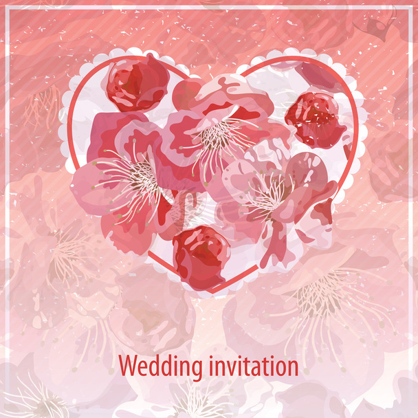 Invitation for wedding - Vector, afbeelding