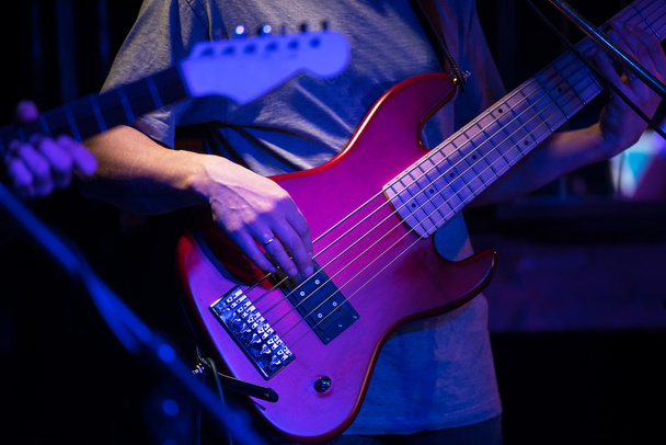 bass guitar in concert - Photo, Image