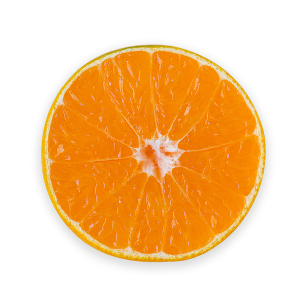 Fetta di arancia isolata su sfondo bianco con percorso di ritaglio
 - Foto, immagini