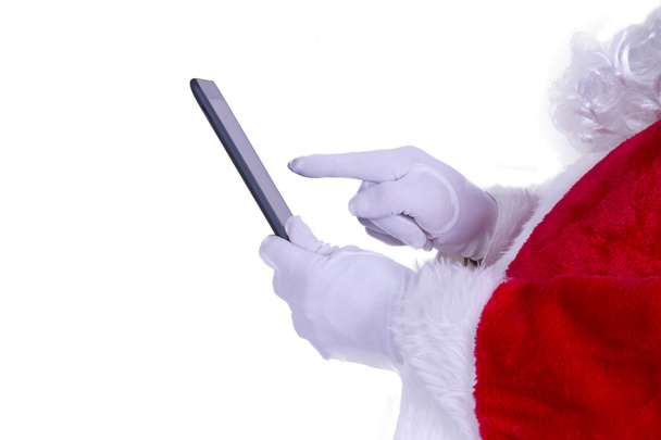 santa claus with tablet - Foto, Imagem