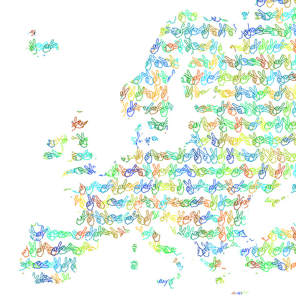 Mapa de textura de Europa 3D
 - Foto, Imagen
