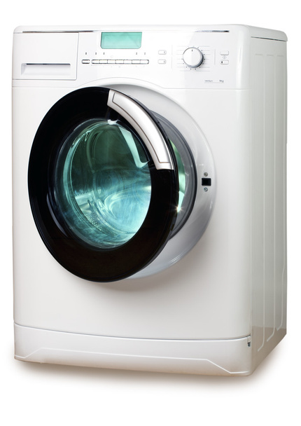The washing machine on a white background - Foto, afbeelding
