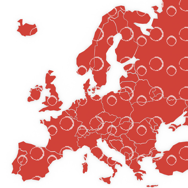 Európa 3D-s textúra Térkép - Fotó, kép